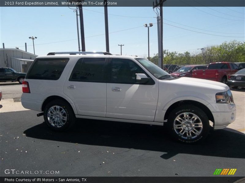White Platinum Tri-Coat / Stone 2013 Ford Expedition Limited