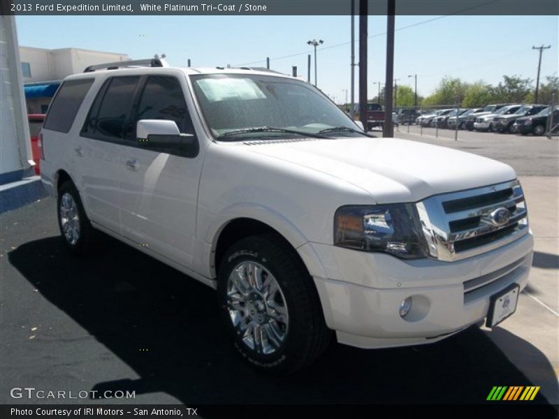 White Platinum Tri-Coat / Stone 2013 Ford Expedition Limited