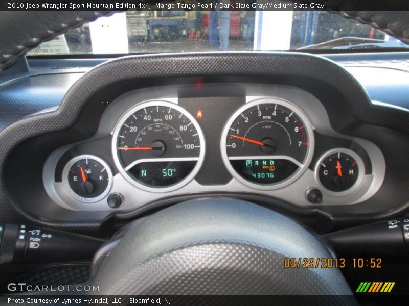 Mango Tango Pearl / Dark Slate Gray/Medium Slate Gray 2010 Jeep Wrangler Sport Mountain Edition 4x4