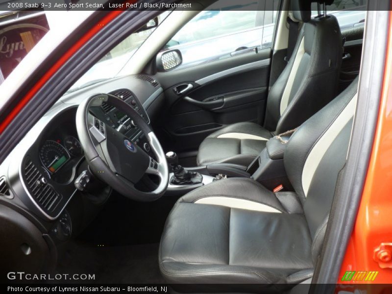 Laser Red / Black/Parchment 2008 Saab 9-3 Aero Sport Sedan