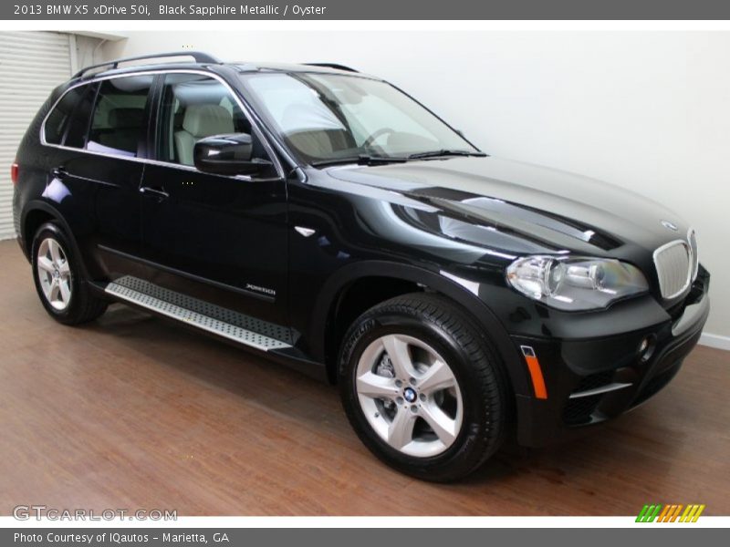 Black Sapphire Metallic / Oyster 2013 BMW X5 xDrive 50i