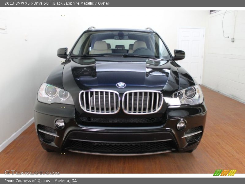 Black Sapphire Metallic / Oyster 2013 BMW X5 xDrive 50i