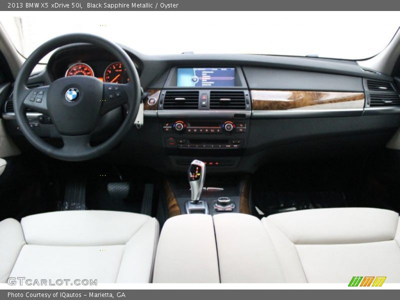 Black Sapphire Metallic / Oyster 2013 BMW X5 xDrive 50i