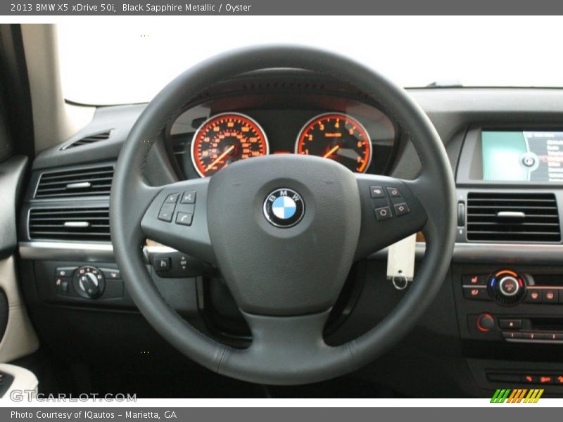 Black Sapphire Metallic / Oyster 2013 BMW X5 xDrive 50i