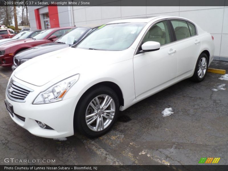Moonlight White / Stone 2009 Infiniti G 37 x Sedan
