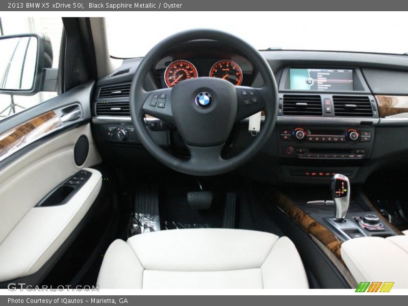 Black Sapphire Metallic / Oyster 2013 BMW X5 xDrive 50i