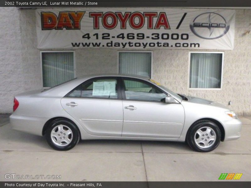 Lunar Mist Metallic / Stone 2002 Toyota Camry LE