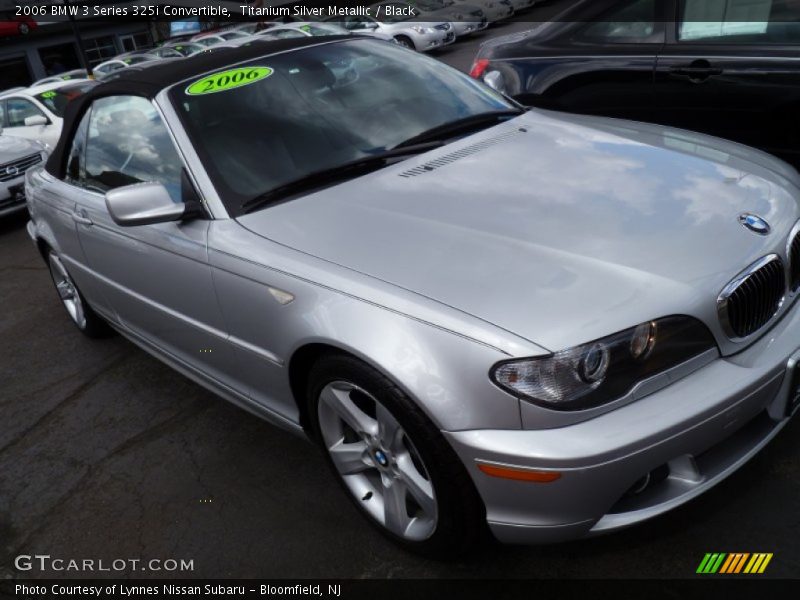 Titanium Silver Metallic / Black 2006 BMW 3 Series 325i Convertible