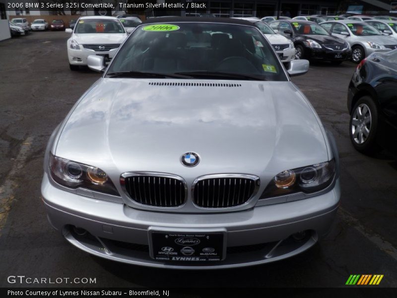 Titanium Silver Metallic / Black 2006 BMW 3 Series 325i Convertible