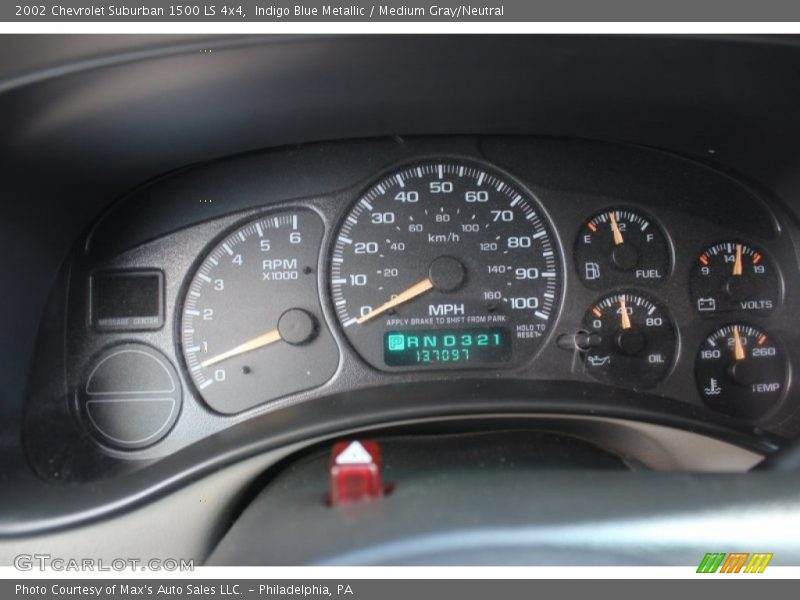  2002 Suburban 1500 LS 4x4 1500 LS 4x4 Gauges