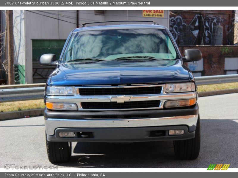 Indigo Blue Metallic / Medium Gray/Neutral 2002 Chevrolet Suburban 1500 LS 4x4