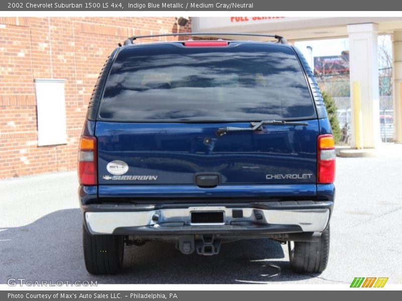 Indigo Blue Metallic / Medium Gray/Neutral 2002 Chevrolet Suburban 1500 LS 4x4
