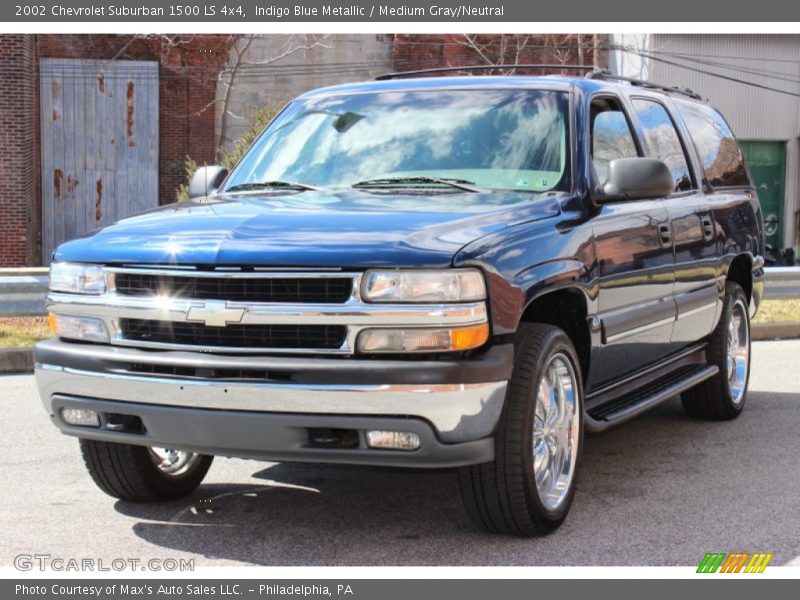 Indigo Blue Metallic / Medium Gray/Neutral 2002 Chevrolet Suburban 1500 LS 4x4