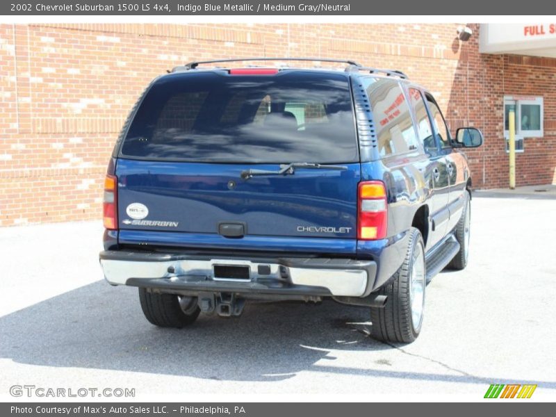 Indigo Blue Metallic / Medium Gray/Neutral 2002 Chevrolet Suburban 1500 LS 4x4
