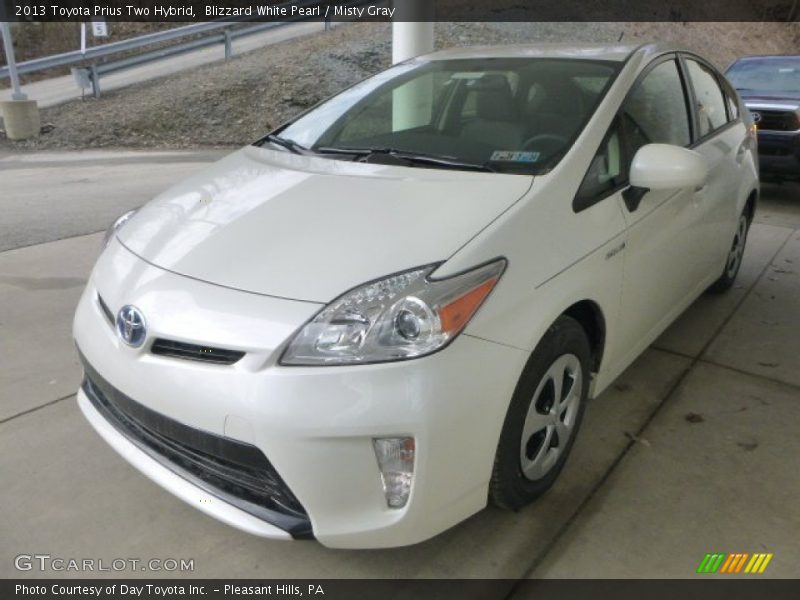 Blizzard White Pearl / Misty Gray 2013 Toyota Prius Two Hybrid