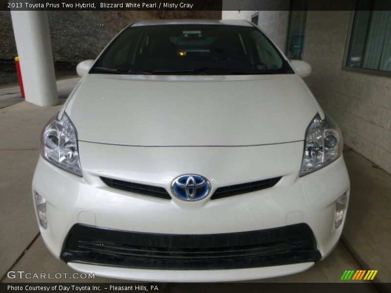 Blizzard White Pearl / Misty Gray 2013 Toyota Prius Two Hybrid