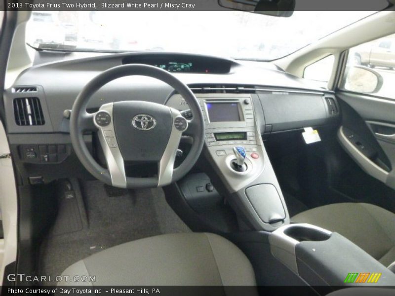 Blizzard White Pearl / Misty Gray 2013 Toyota Prius Two Hybrid