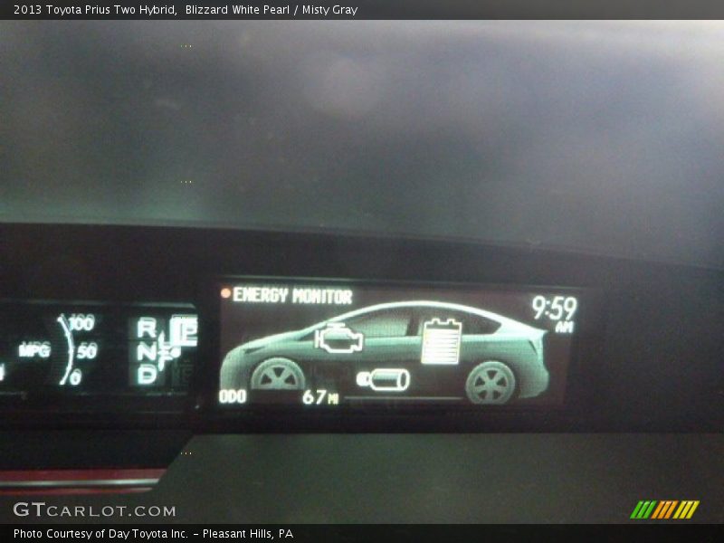 Blizzard White Pearl / Misty Gray 2013 Toyota Prius Two Hybrid