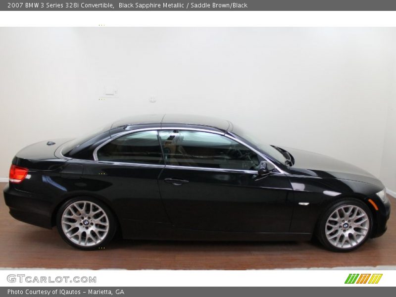 Black Sapphire Metallic / Saddle Brown/Black 2007 BMW 3 Series 328i Convertible