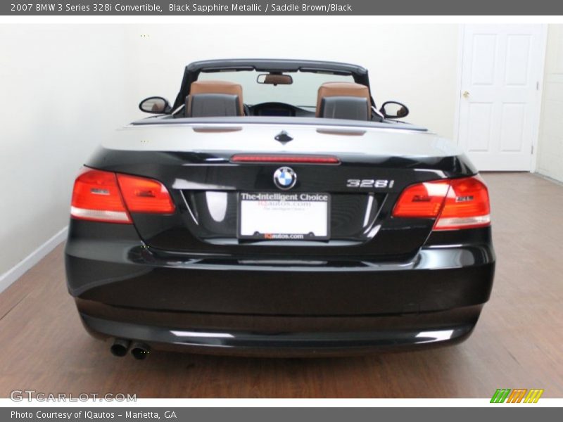 Black Sapphire Metallic / Saddle Brown/Black 2007 BMW 3 Series 328i Convertible