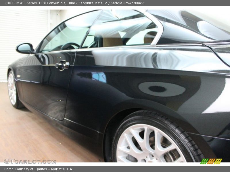 Black Sapphire Metallic / Saddle Brown/Black 2007 BMW 3 Series 328i Convertible