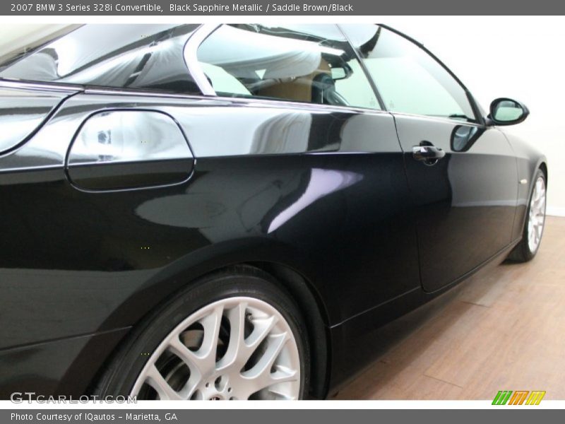 Black Sapphire Metallic / Saddle Brown/Black 2007 BMW 3 Series 328i Convertible
