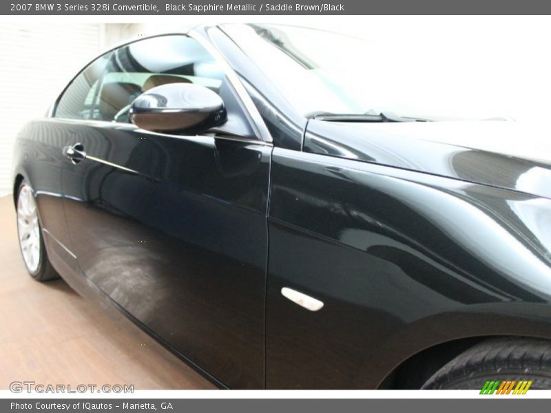 Black Sapphire Metallic / Saddle Brown/Black 2007 BMW 3 Series 328i Convertible