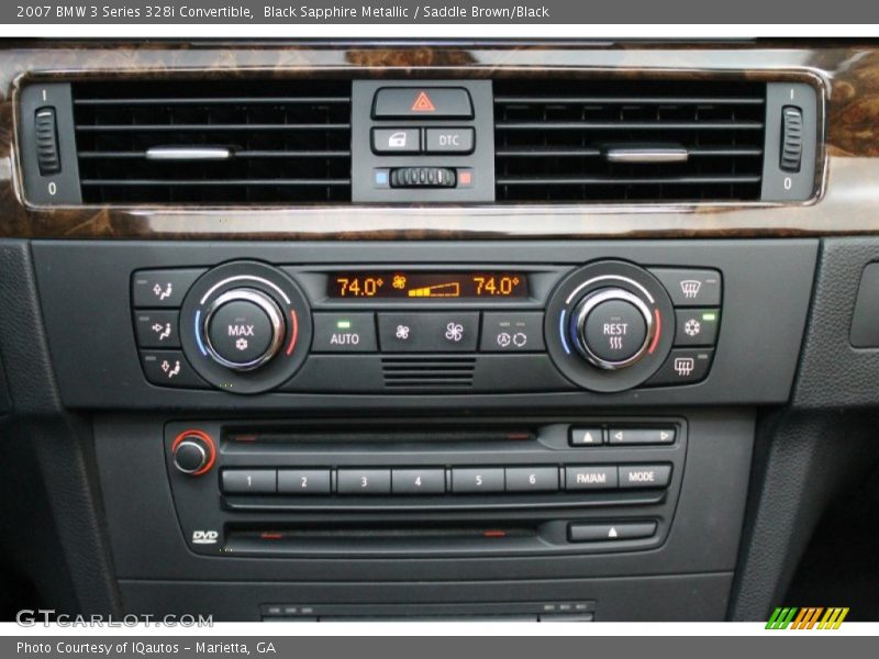 Black Sapphire Metallic / Saddle Brown/Black 2007 BMW 3 Series 328i Convertible