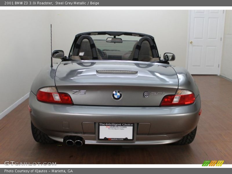 Steel Grey Metallic / Beige 2001 BMW Z3 3.0i Roadster