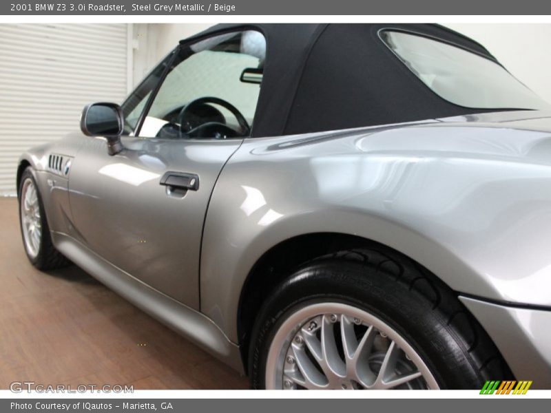 Steel Grey Metallic / Beige 2001 BMW Z3 3.0i Roadster