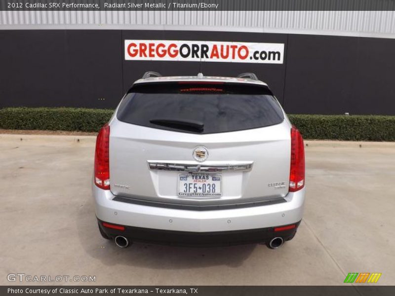 Radiant Silver Metallic / Titanium/Ebony 2012 Cadillac SRX Performance