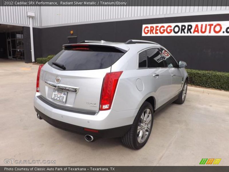 Radiant Silver Metallic / Titanium/Ebony 2012 Cadillac SRX Performance
