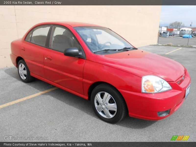 Classic Red / Gray 2003 Kia Rio Sedan