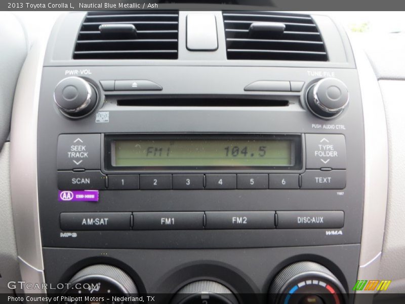 Nautical Blue Metallic / Ash 2013 Toyota Corolla L