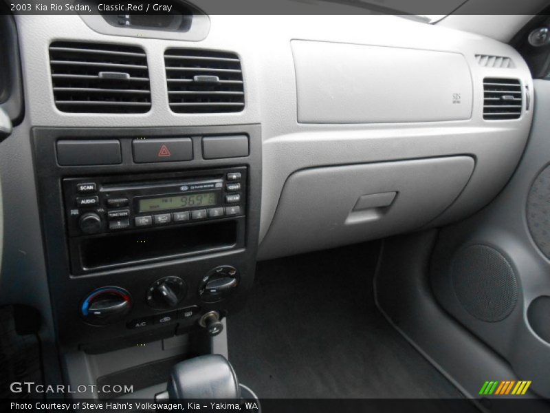 Classic Red / Gray 2003 Kia Rio Sedan