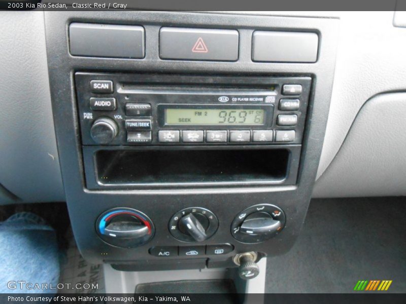 Classic Red / Gray 2003 Kia Rio Sedan