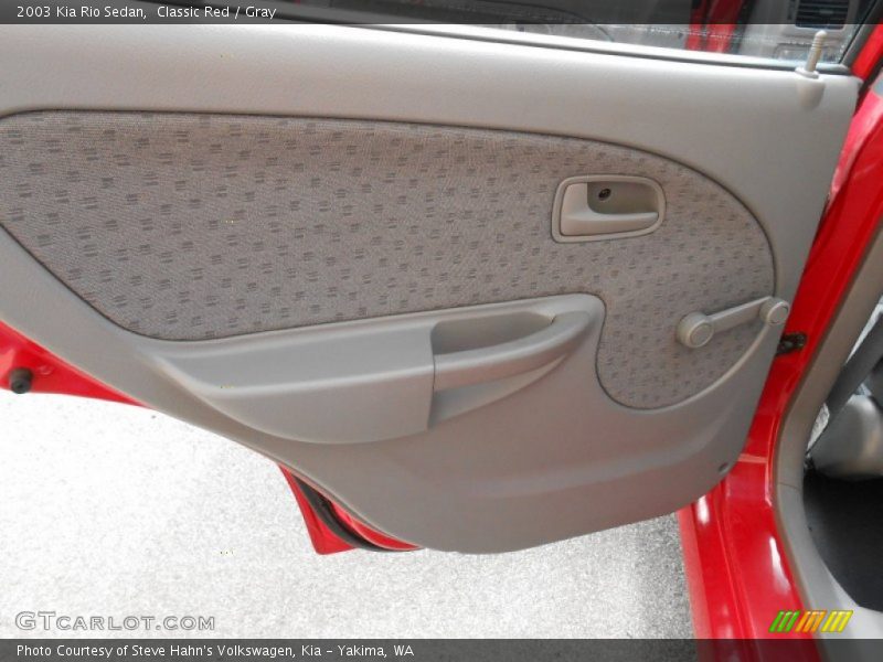 Classic Red / Gray 2003 Kia Rio Sedan