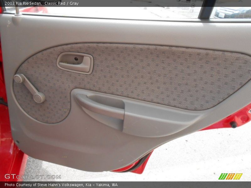 Classic Red / Gray 2003 Kia Rio Sedan