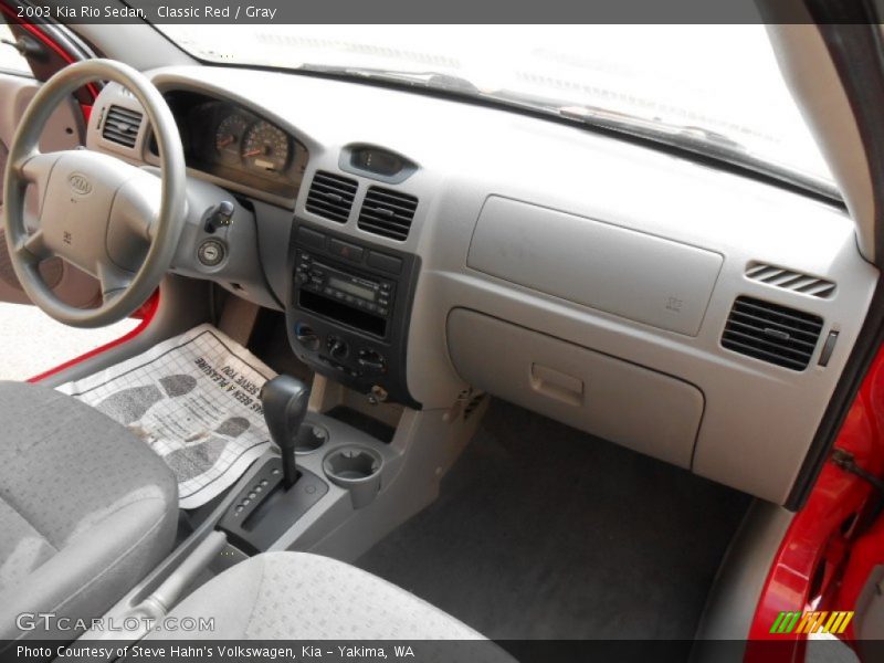 Classic Red / Gray 2003 Kia Rio Sedan