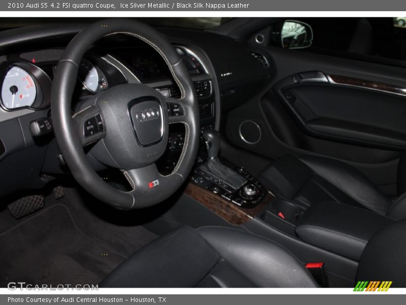 Ice Silver Metallic / Black Silk Nappa Leather 2010 Audi S5 4.2 FSI quattro Coupe