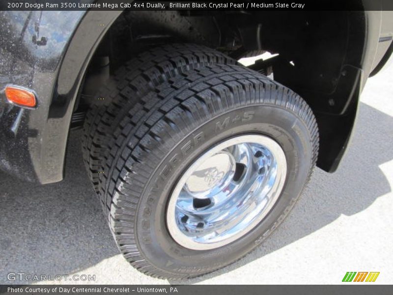Brilliant Black Crystal Pearl / Medium Slate Gray 2007 Dodge Ram 3500 Laramie Mega Cab 4x4 Dually
