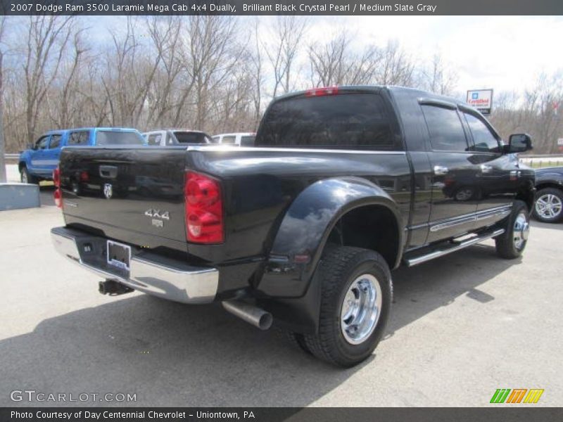  2007 Ram 3500 Laramie Mega Cab 4x4 Dually Brilliant Black Crystal Pearl