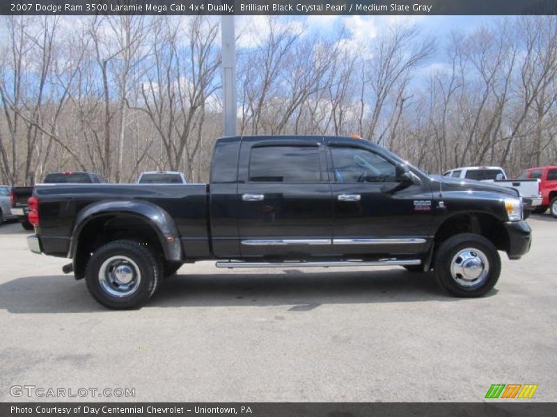  2007 Ram 3500 Laramie Mega Cab 4x4 Dually Brilliant Black Crystal Pearl