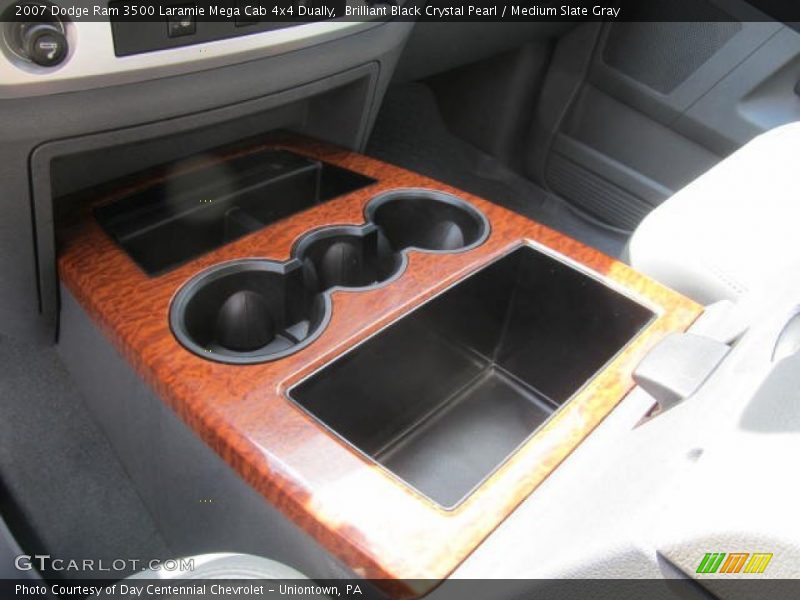 Brilliant Black Crystal Pearl / Medium Slate Gray 2007 Dodge Ram 3500 Laramie Mega Cab 4x4 Dually
