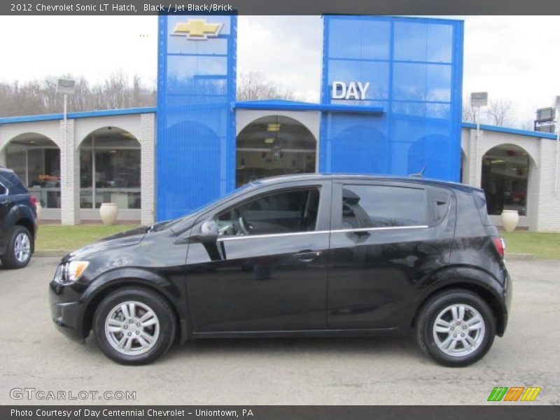 Black / Jet Black/Brick 2012 Chevrolet Sonic LT Hatch