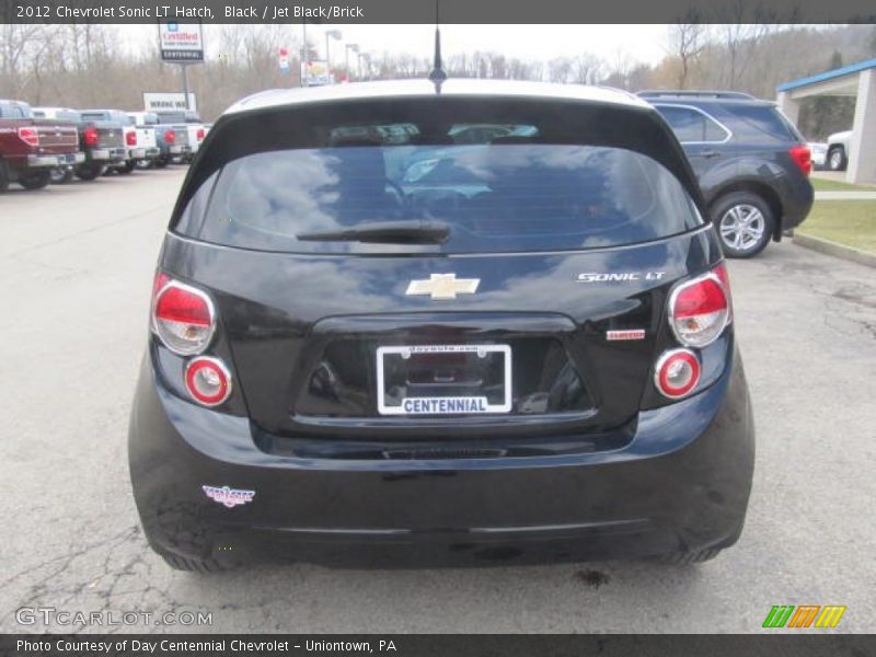 Black / Jet Black/Brick 2012 Chevrolet Sonic LT Hatch