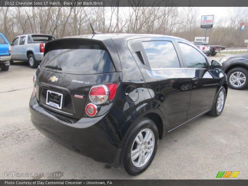 Black / Jet Black/Brick 2012 Chevrolet Sonic LT Hatch
