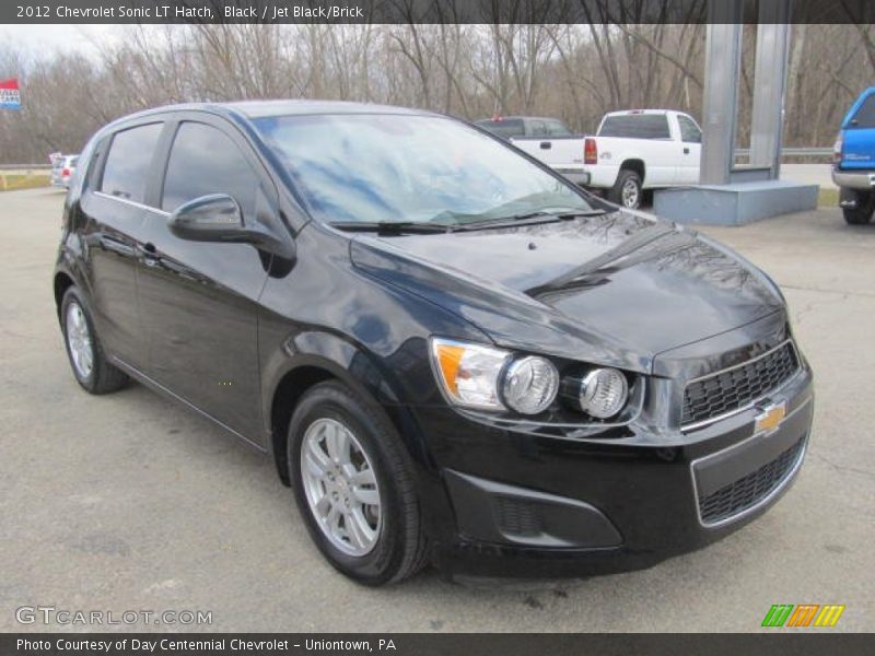 Black / Jet Black/Brick 2012 Chevrolet Sonic LT Hatch