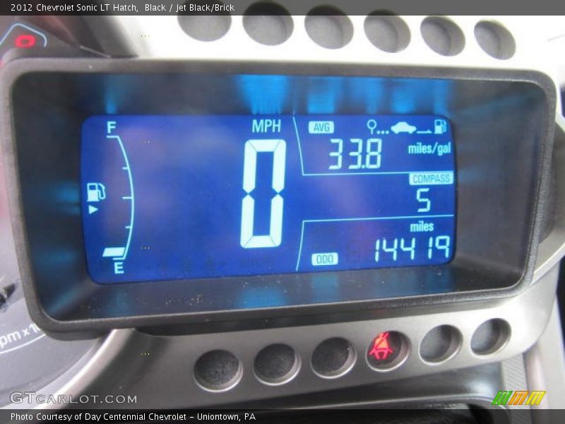Black / Jet Black/Brick 2012 Chevrolet Sonic LT Hatch