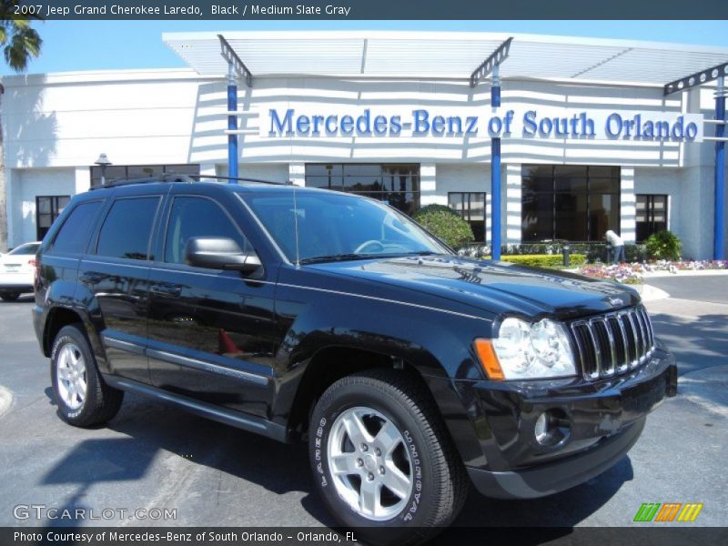 Black / Medium Slate Gray 2007 Jeep Grand Cherokee Laredo